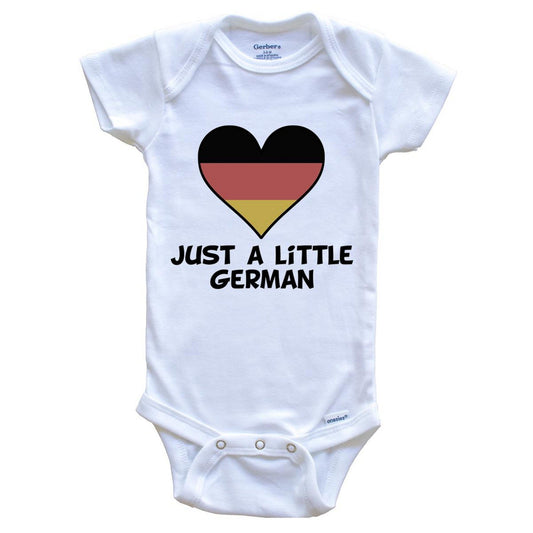 Just A Little German Onesie - Funny Germany Flag Baby Bodysuit