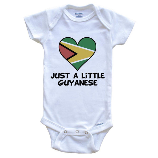 Just A Little Guyanese Onesie - Funny Guyana Flag Baby Bodysuit