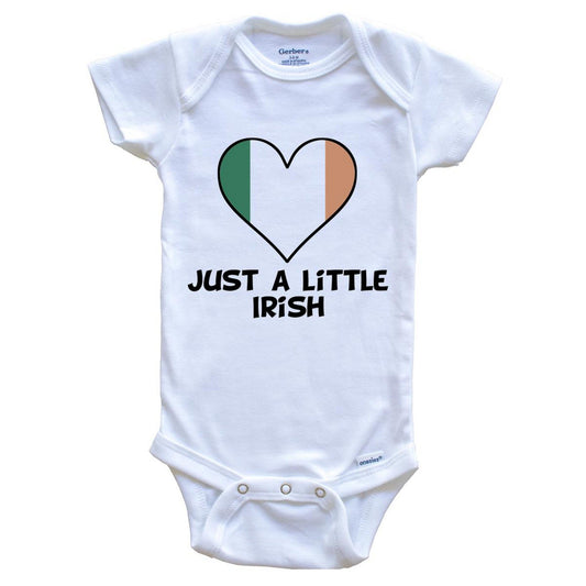 Just A Little Irish Onesie - Funny Ireland Flag Baby Bodysuit