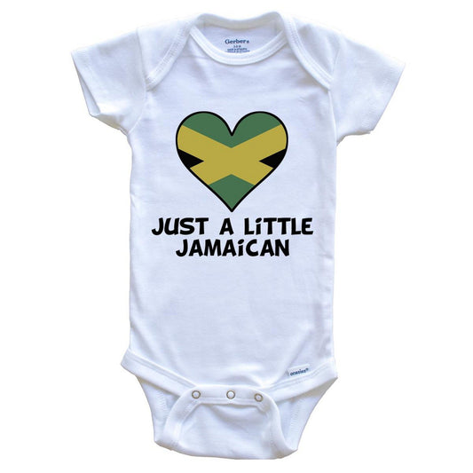 Just A Little Jamaican Onesie - Funny Jamaica Flag Baby Bodysuit