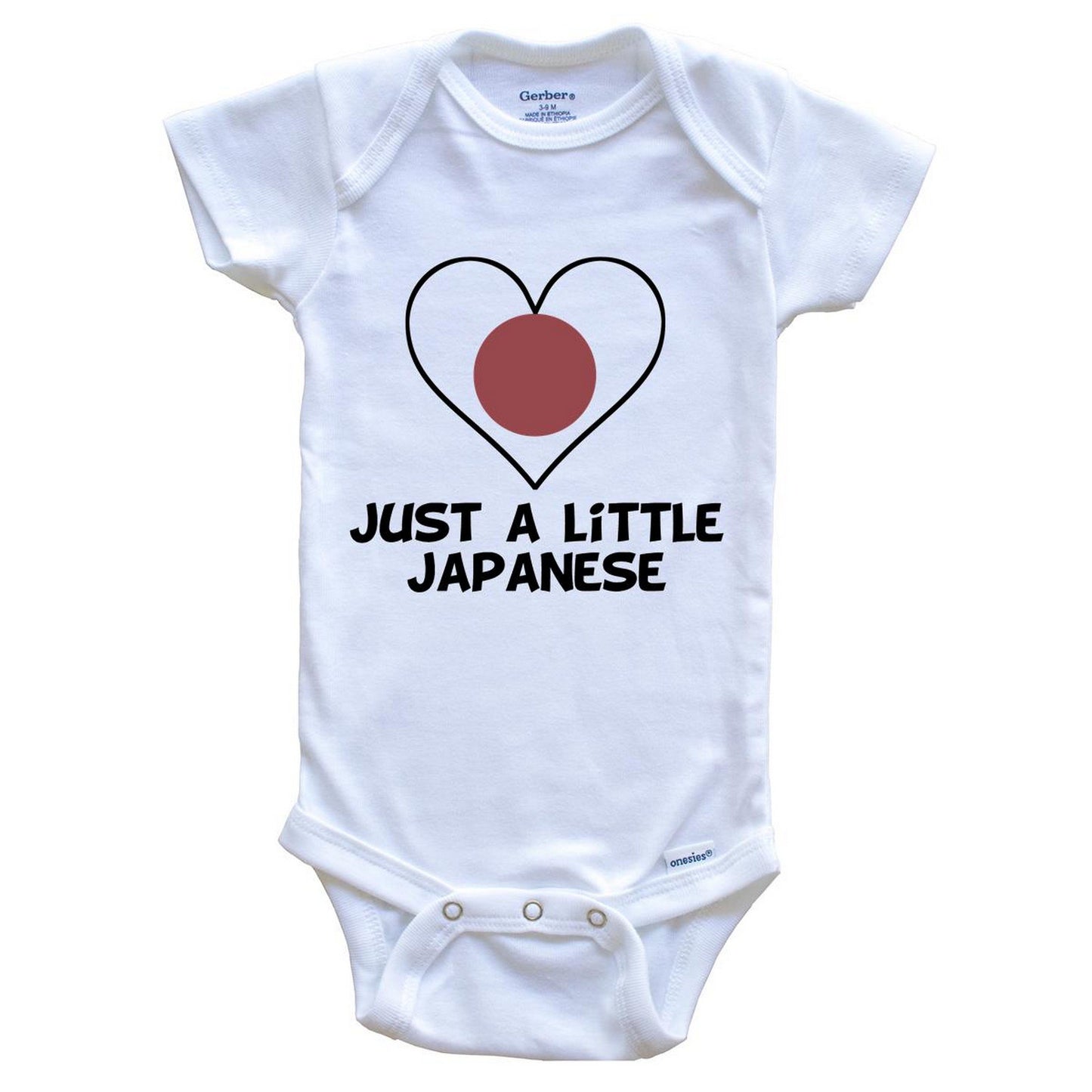 Just A Little Japanese Onesie - Funny Japan Flag Baby Bodysuit