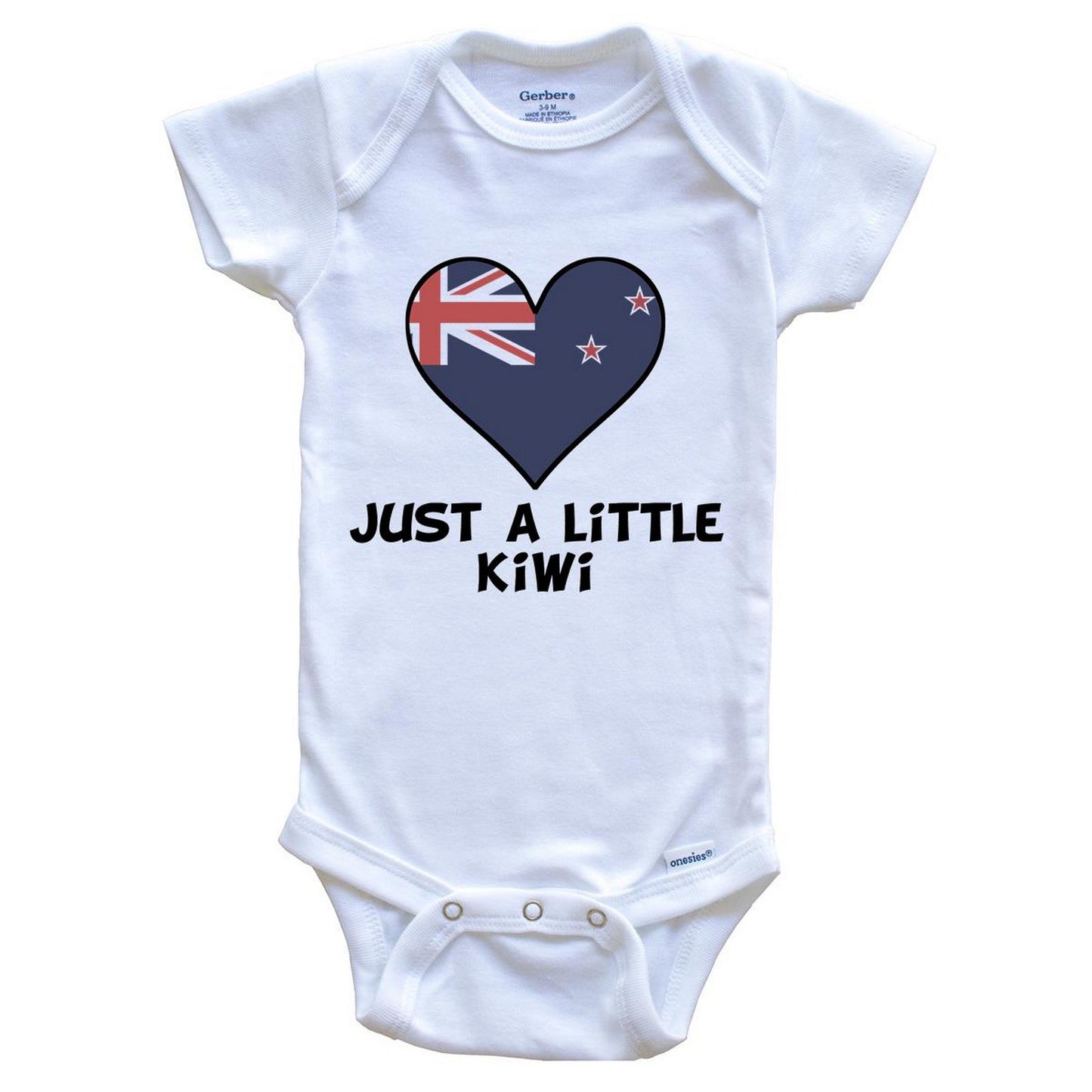 Just A Little Kiwi Onesie - Funny New Zealand Flag Baby Bodysuit