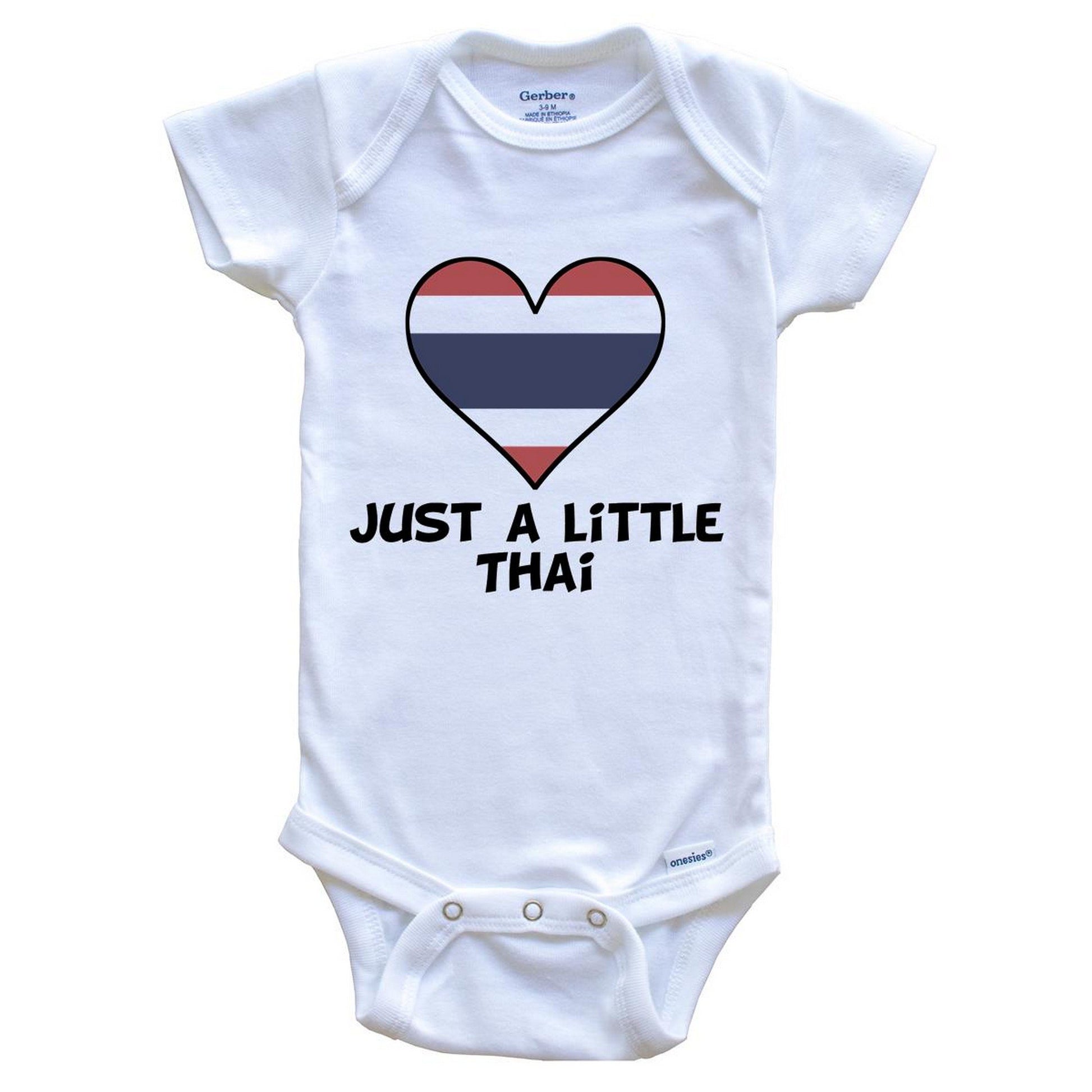 Just A Little Thai Onesie - Funny Thailand Flag Baby Bodysuit