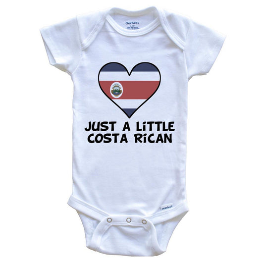 Just A Little Costa Rican Onesie - Funny Costa Rica Flag Baby Bodysuit