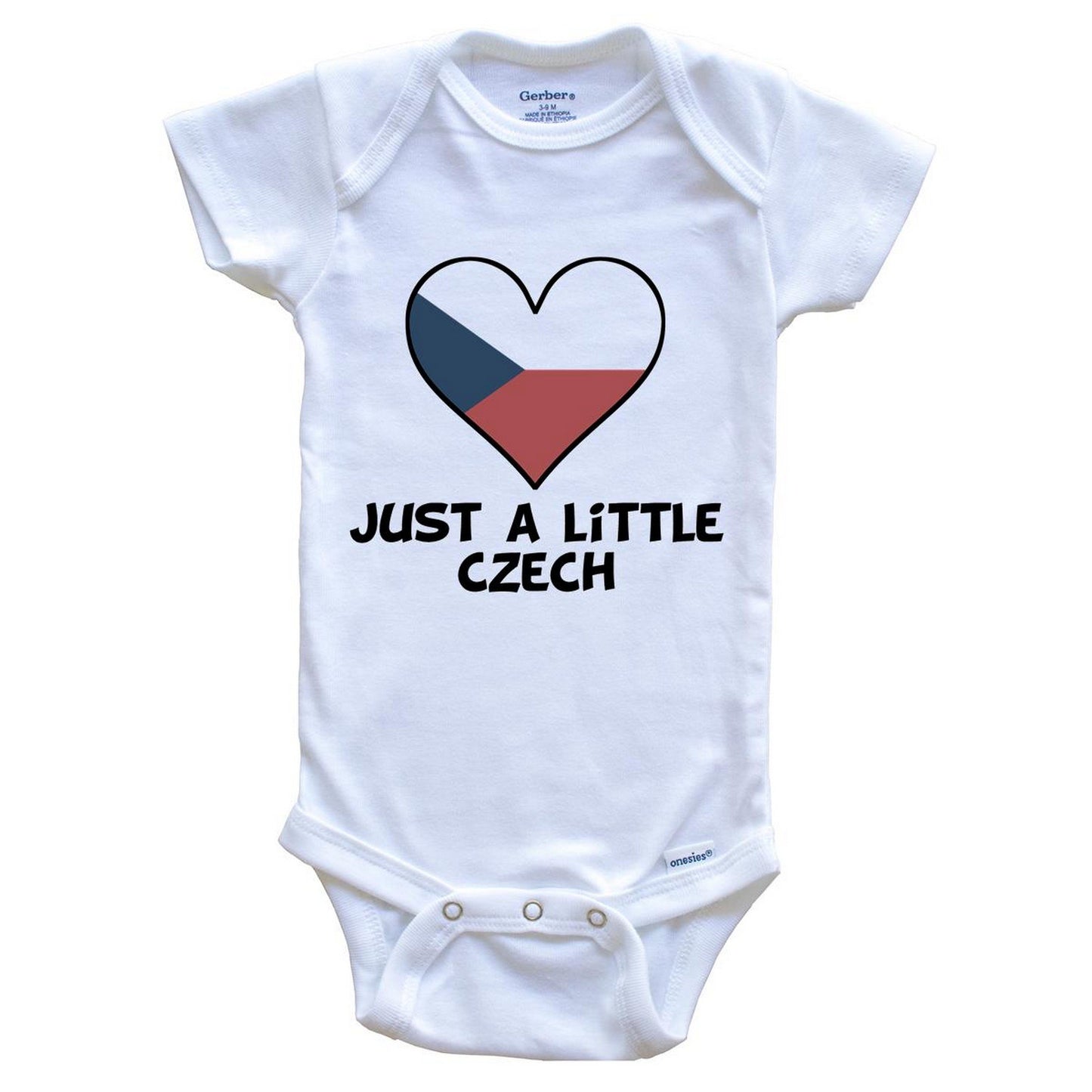 Just A Little Czech Onesie - Funny Czech Republic Flag Baby Bodysuit