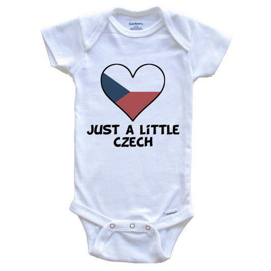 Just A Little Czech Onesie - Funny Czech Republic Flag Baby Bodysuit