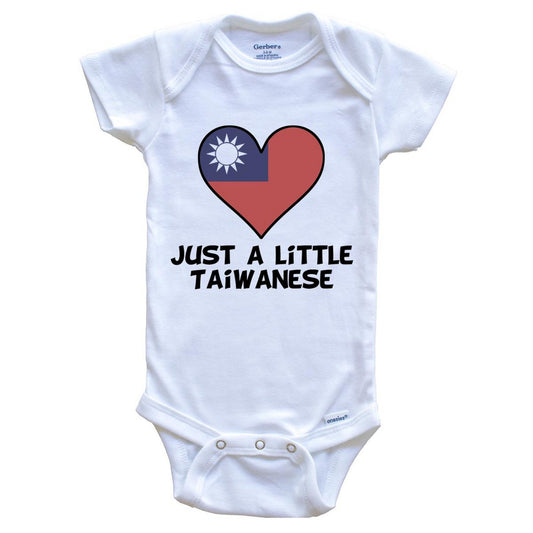Just A Little Taiwanese Onesie - Funny Taiwan Flag Baby Bodysuit