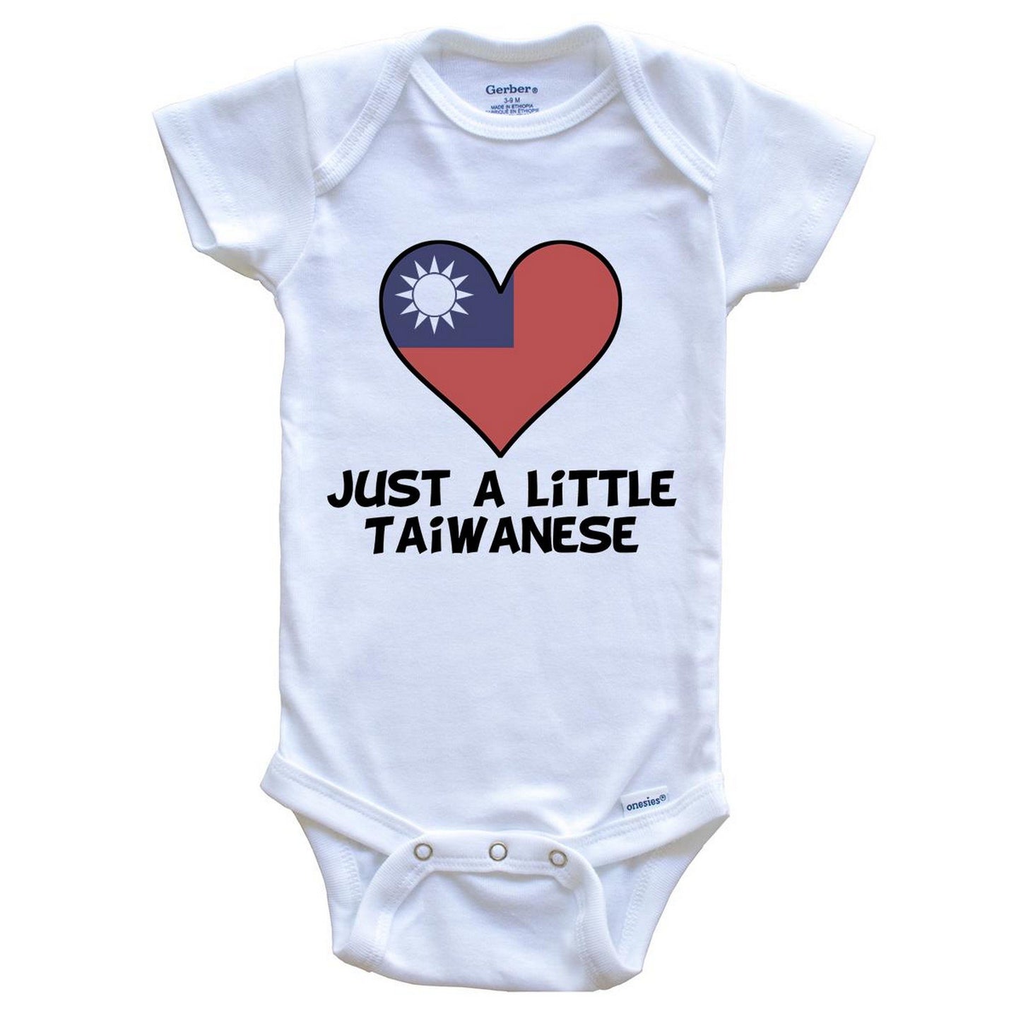 Just A Little Taiwanese Onesie - Funny Taiwan Flag Baby Bodysuit