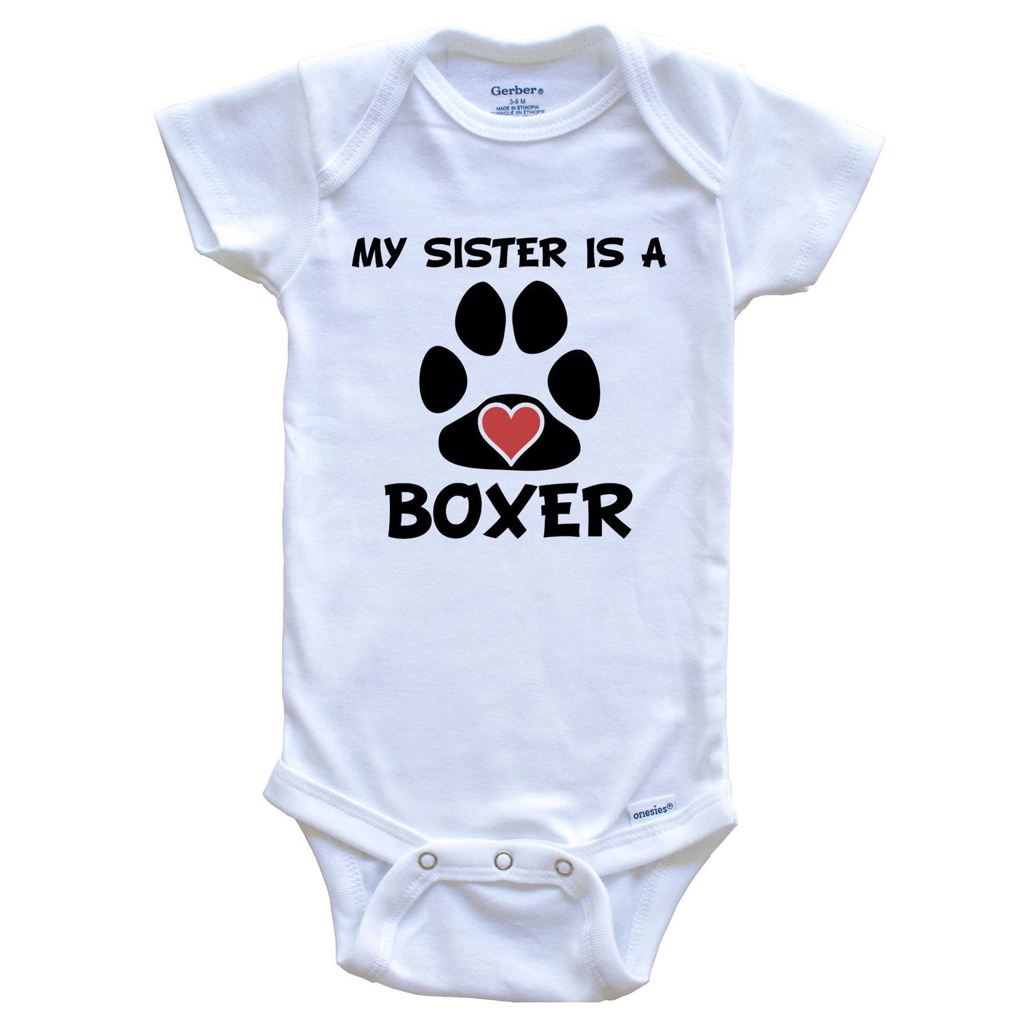 My Sister Is A Boxer Baby Onesie