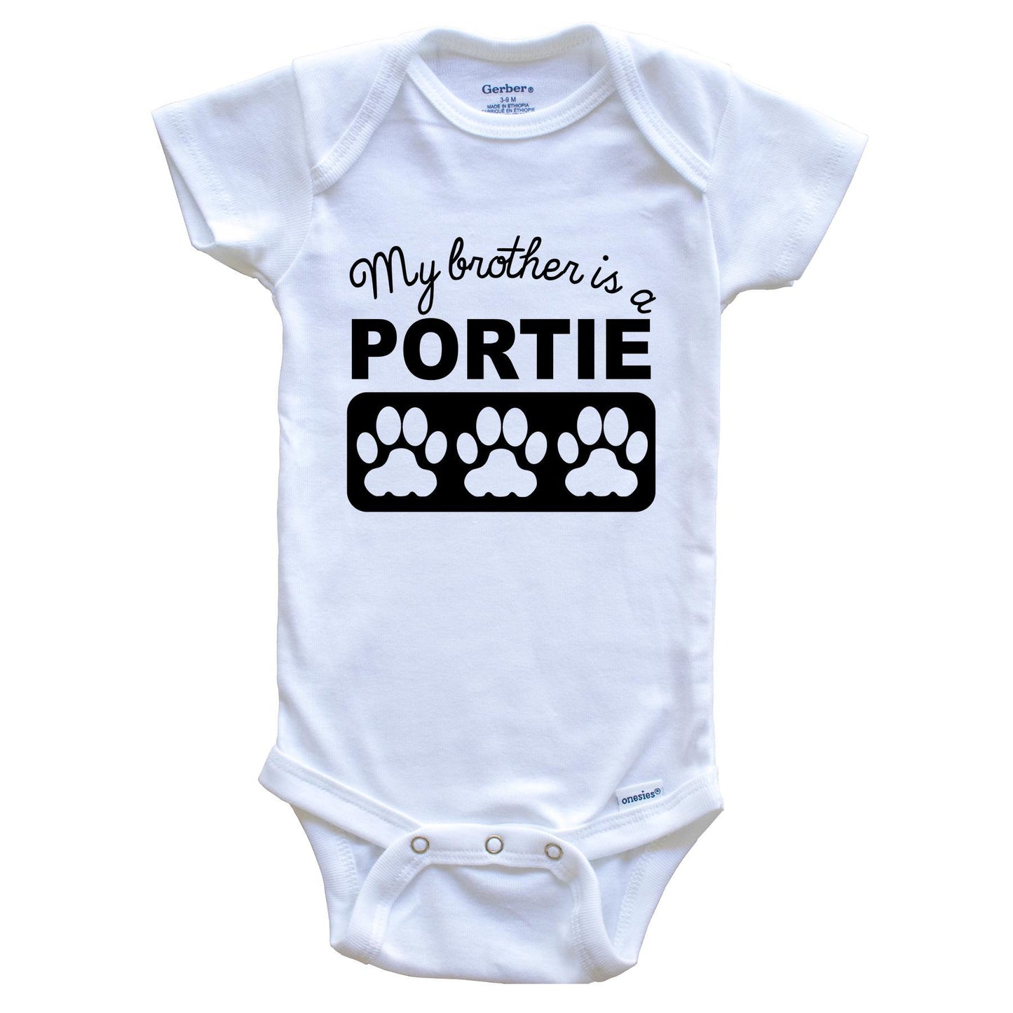 My Brother Is A Portie Baby Onesie