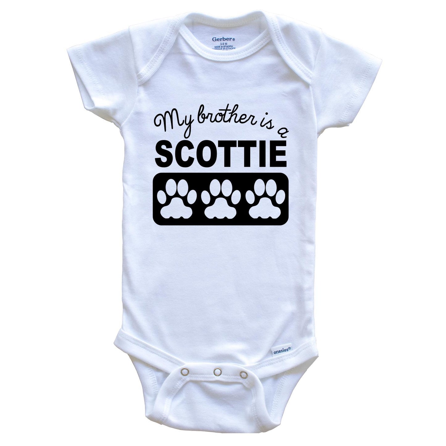 My Brother Is A Scottie Baby Onesie