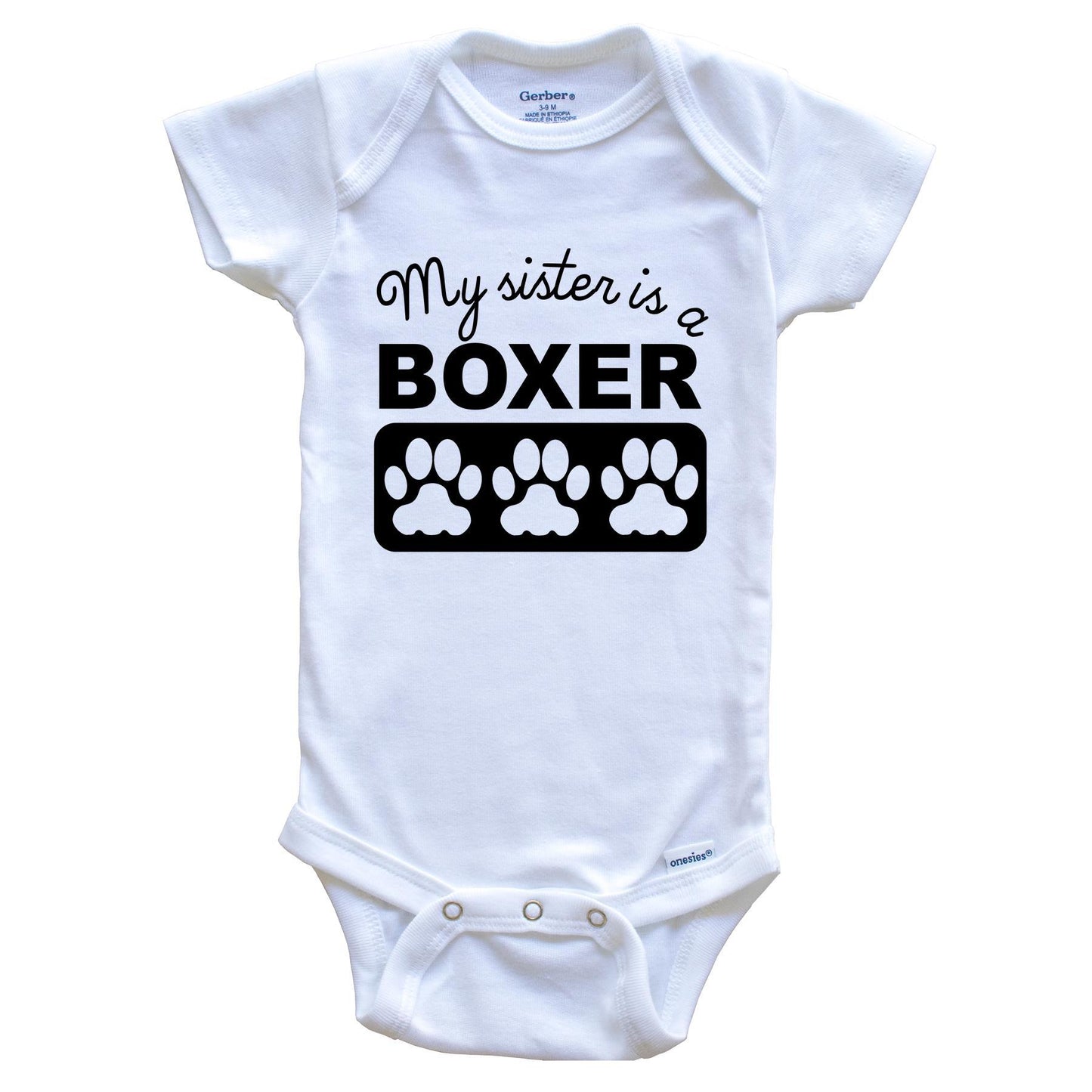 My Sister Is A Boxer Baby Onesie