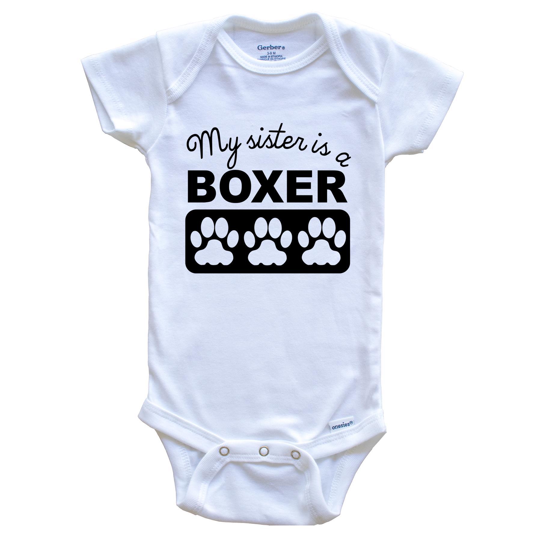 My Sister Is A Boxer Baby Onesie