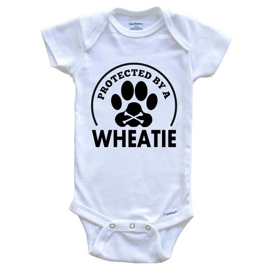 Protected By A Wheatie Funny Baby Onesie