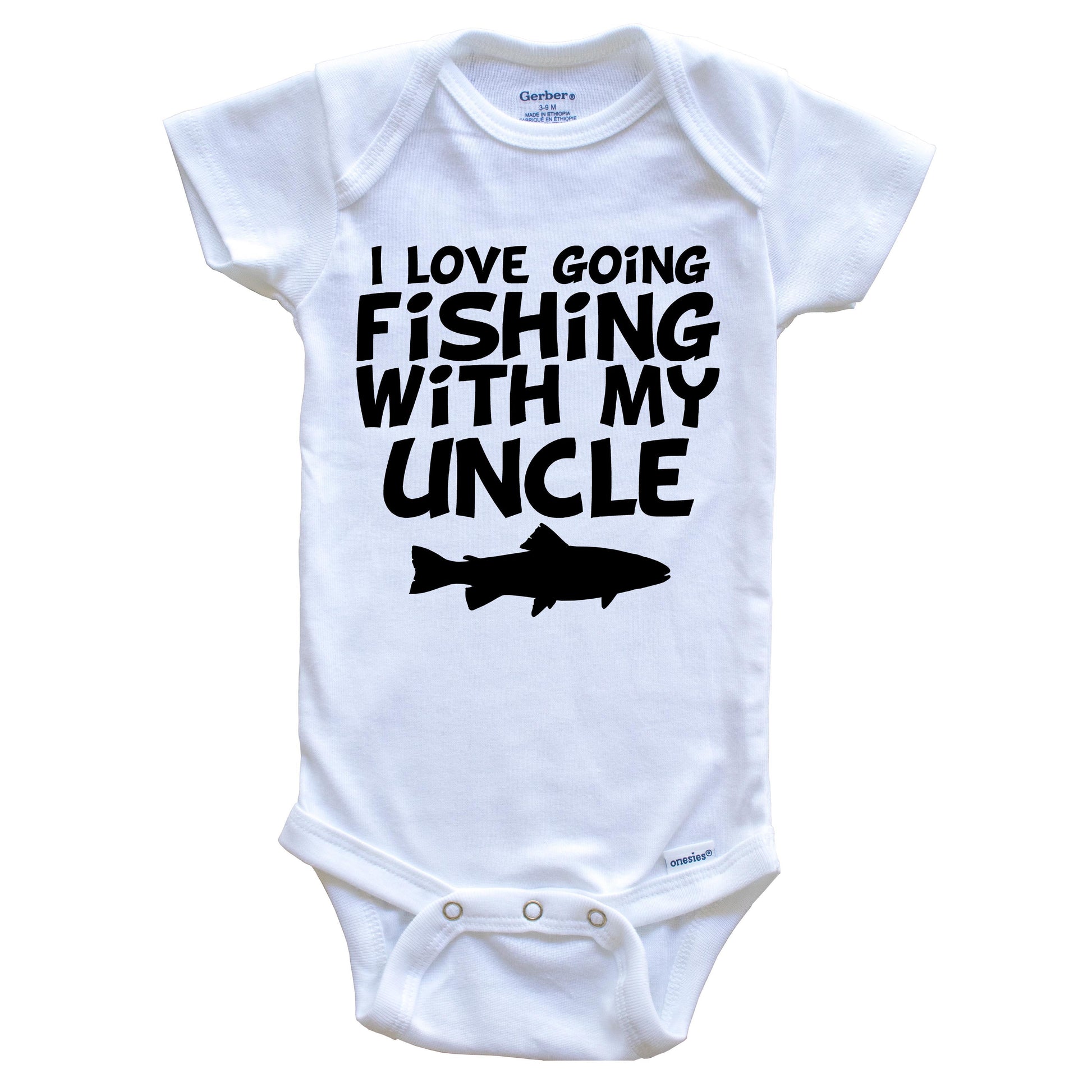 I Love Going Fishing With My Uncle Baby Onesie