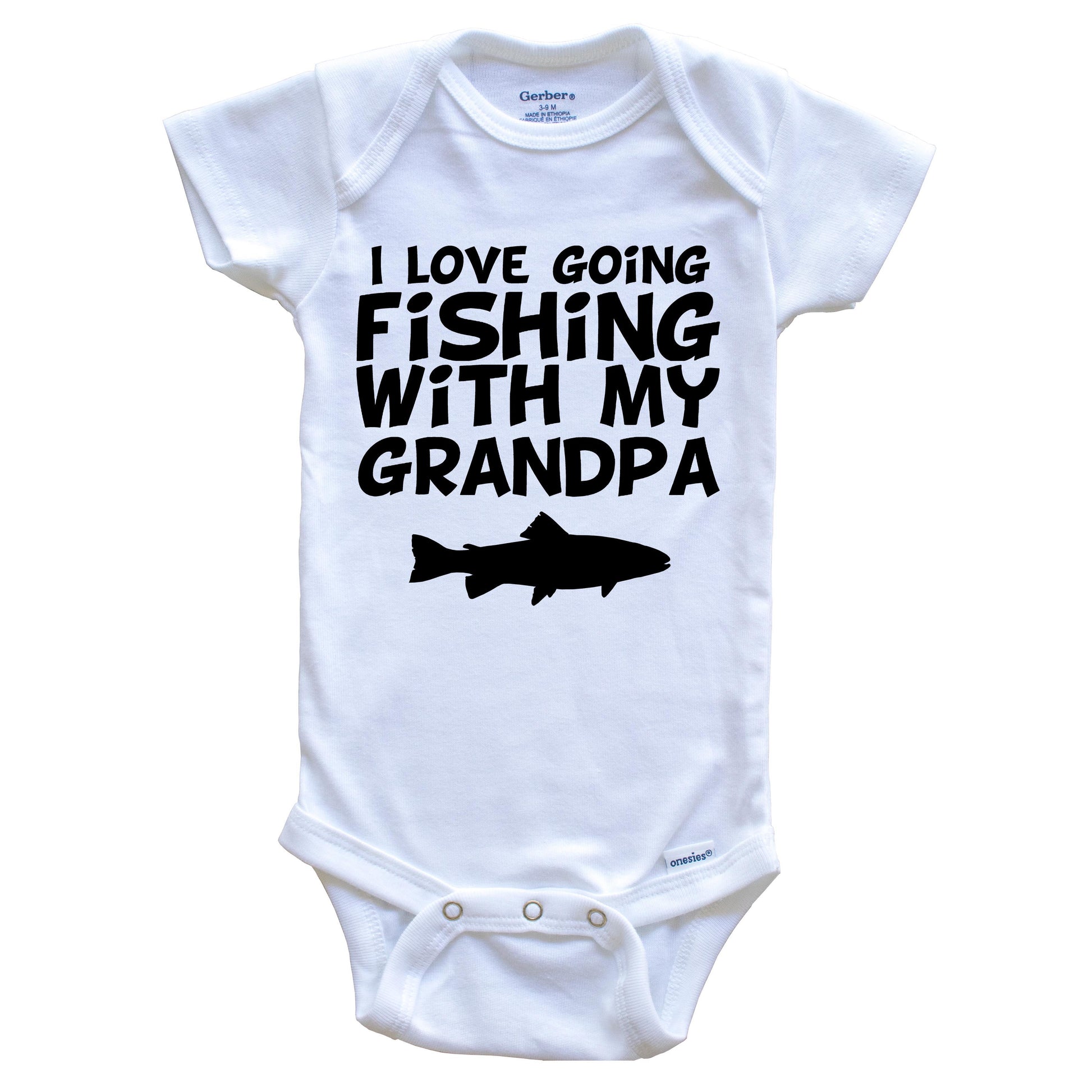 I Love Going Fishing With My Grandpa Baby Onesie