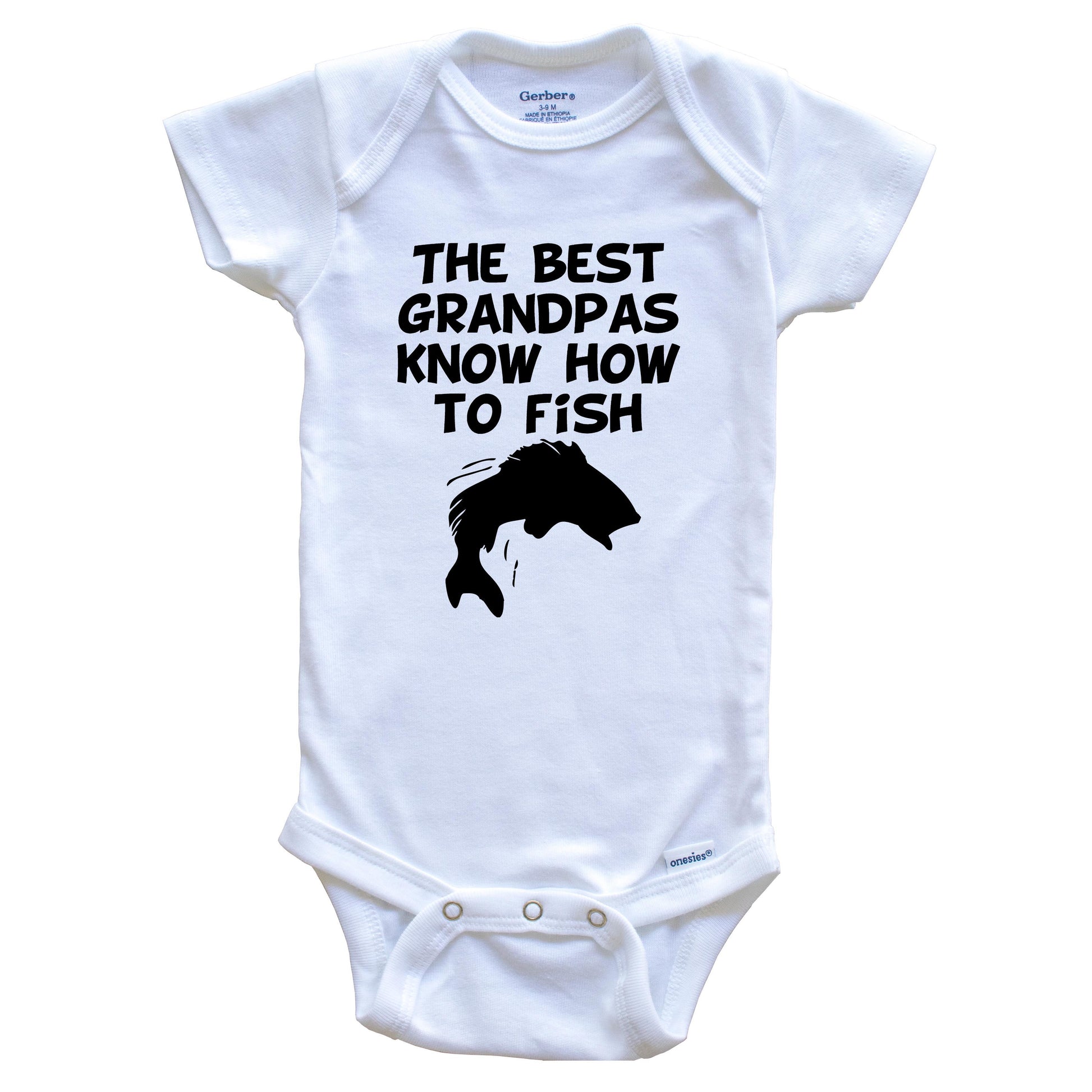 The Best Grandpas Know How To Fish Baby Onesie