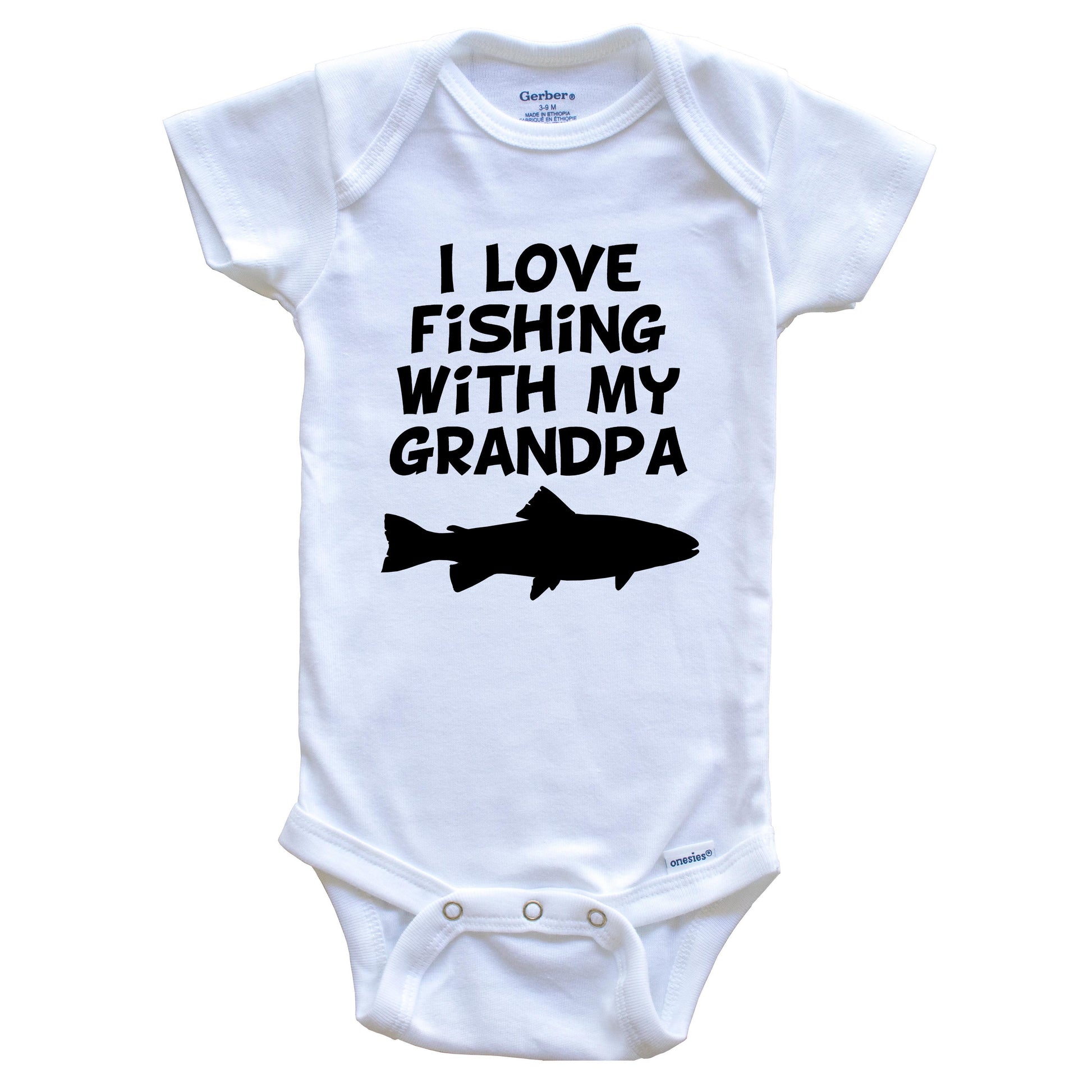 I Love Fishing With My Grandpa Baby Onesie