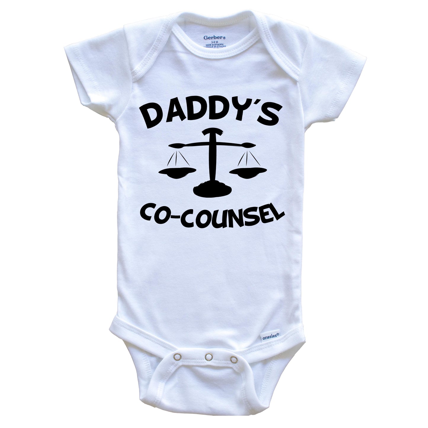 Daddy's Co-Counsel Funny Lawyer Baby Onesie