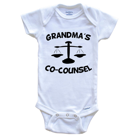 Grandma's Co-Counsel Funny Lawyer Baby Onesie