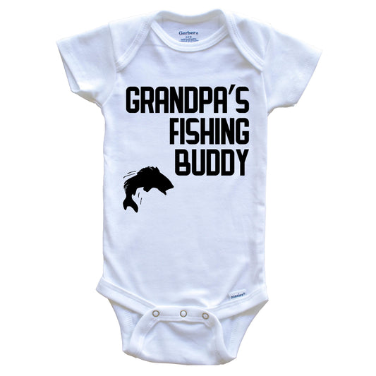 Grandpa's Fishing Buddy Baby Onesie