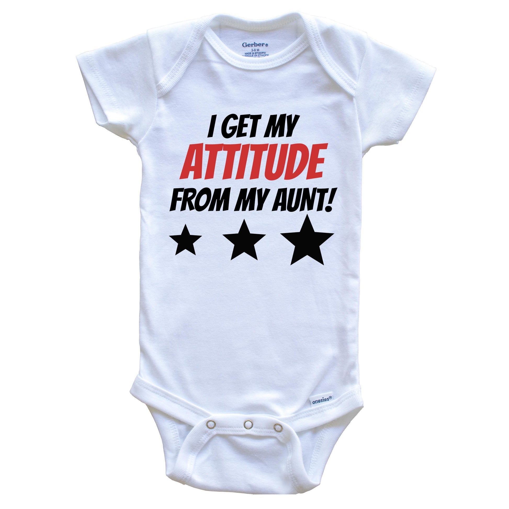 I Get My Attitude From My Aunt Funny Niece Nephew Baby Onesie