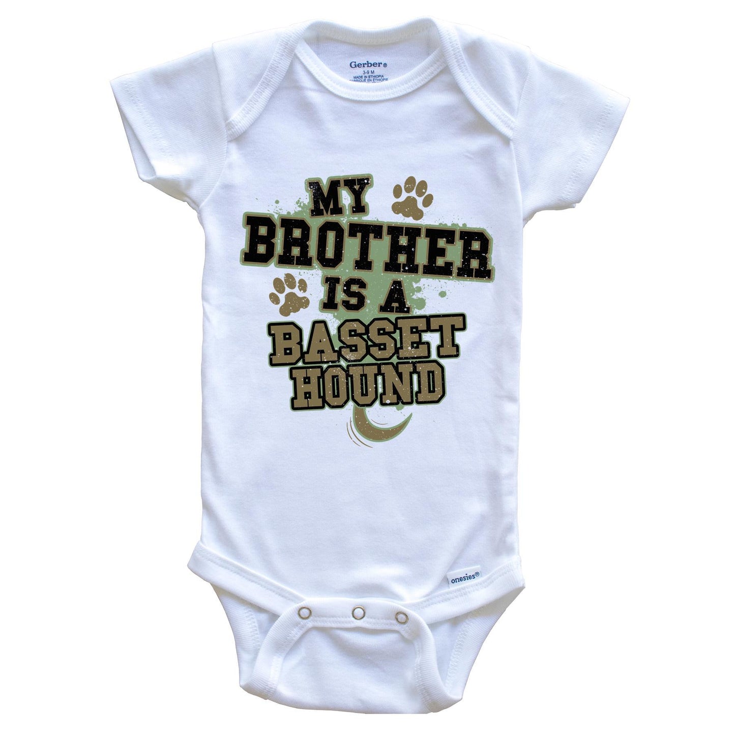 My Brother Is A Basset Hound Funny Dog Baby Onesie