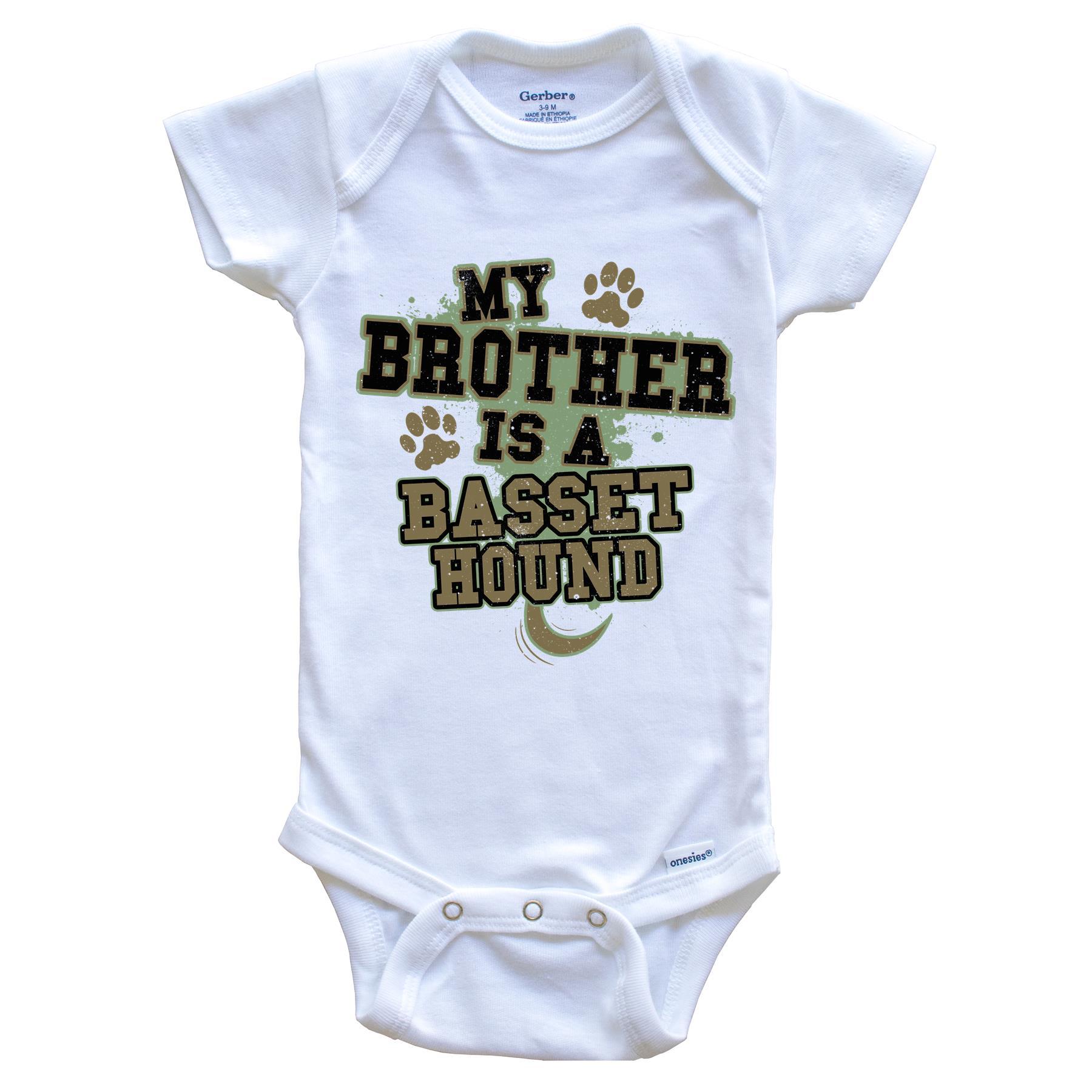 My Brother Is A Basset Hound Funny Dog Baby Onesie