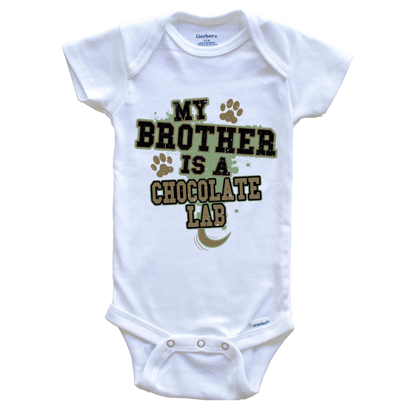 My Brother Is A Chocolate Lab Funny Dog Baby Onesie