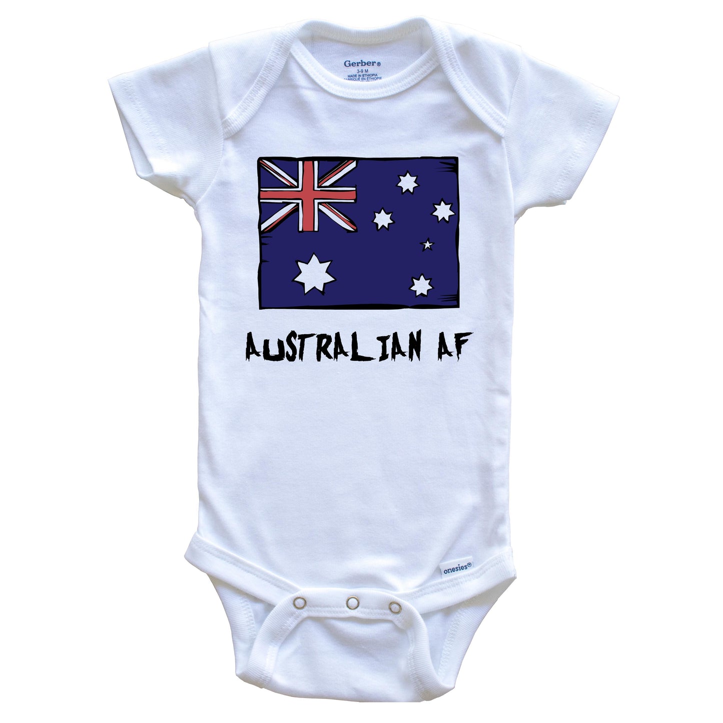Australian AF Funny Australia Flag Baby Onesie
