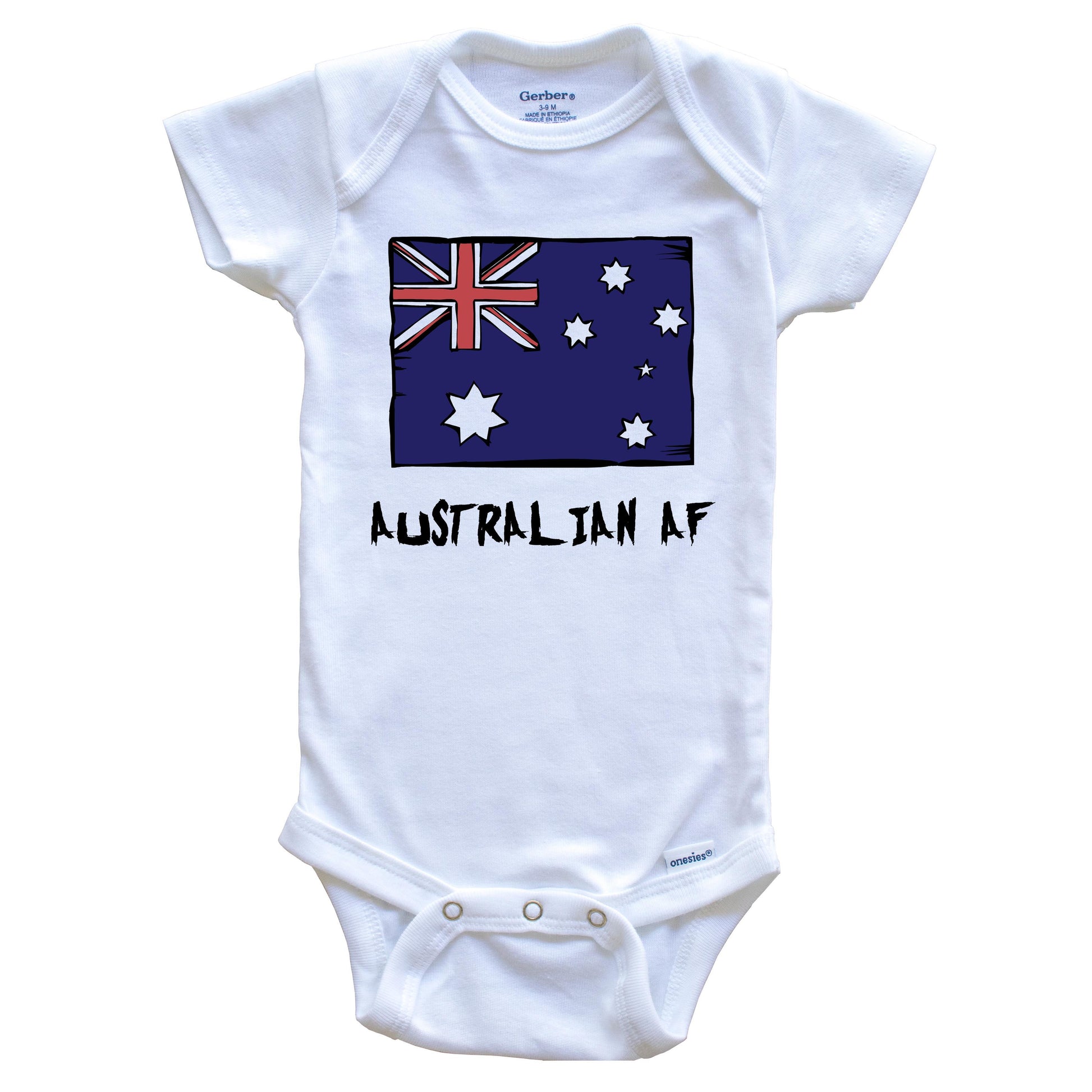 Australian AF Funny Australia Flag Baby Onesie