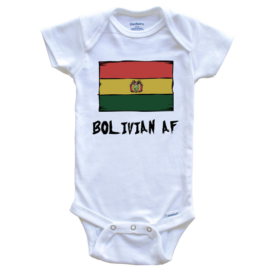 Bolivian AF Funny Bolivia Flag Baby Onesie