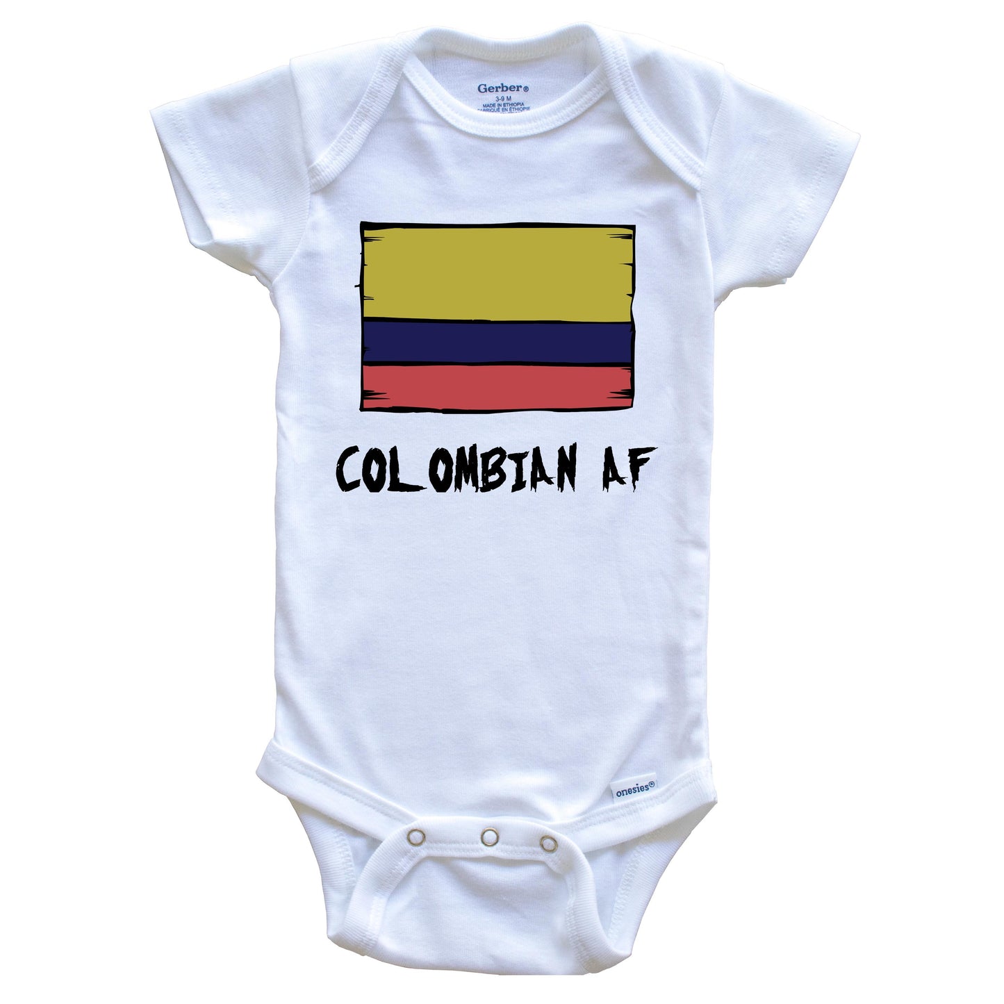 Colombian AF Funny Colombia Flag Baby Onesie