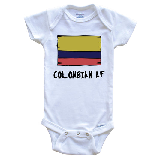 Colombian AF Funny Colombia Flag Baby Onesie