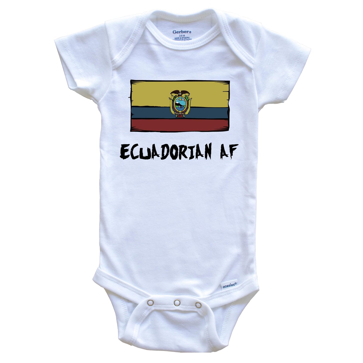 Ecuadorian AF Funny Ecuador Flag Baby Onesie