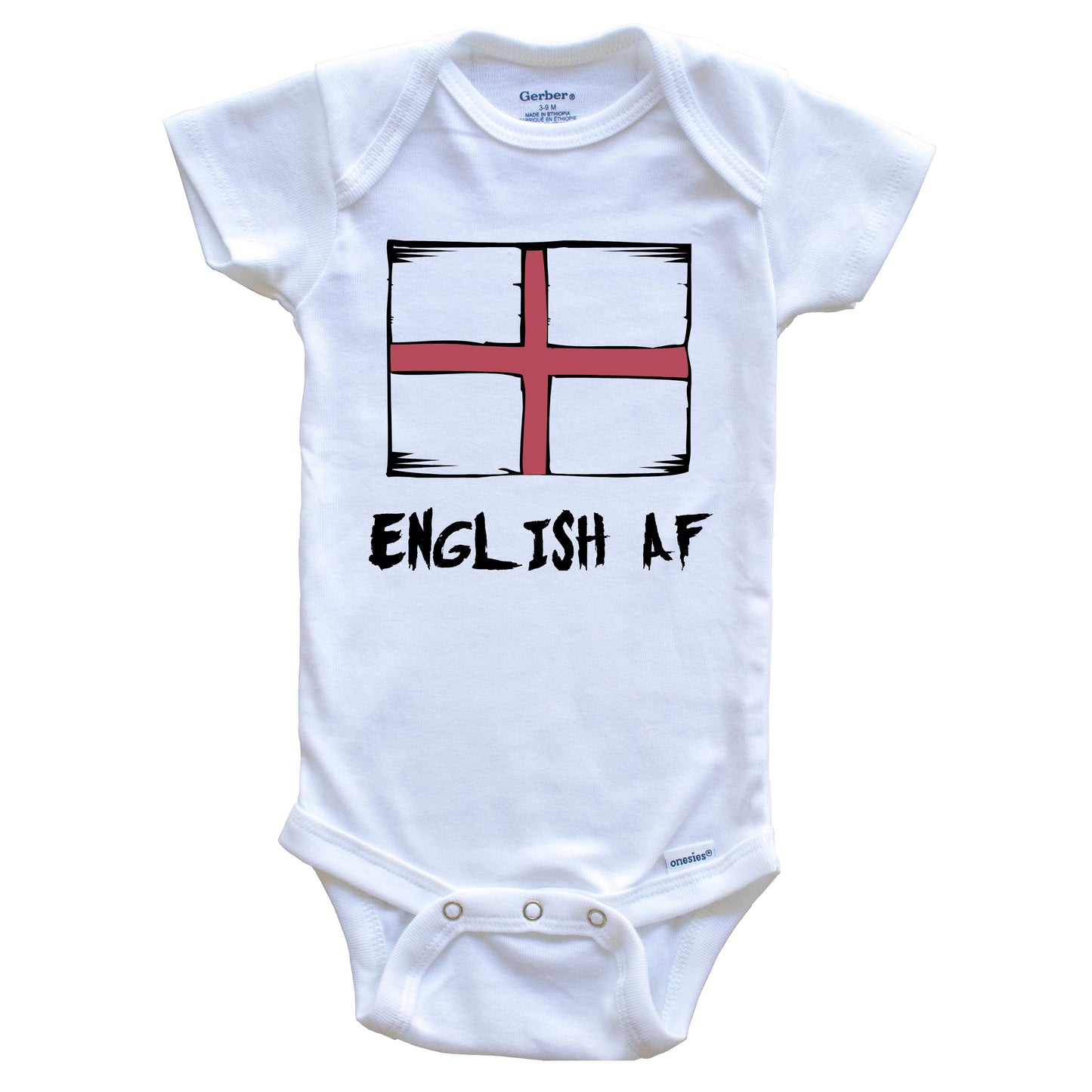 English AF Funny England Flag Baby Onesie