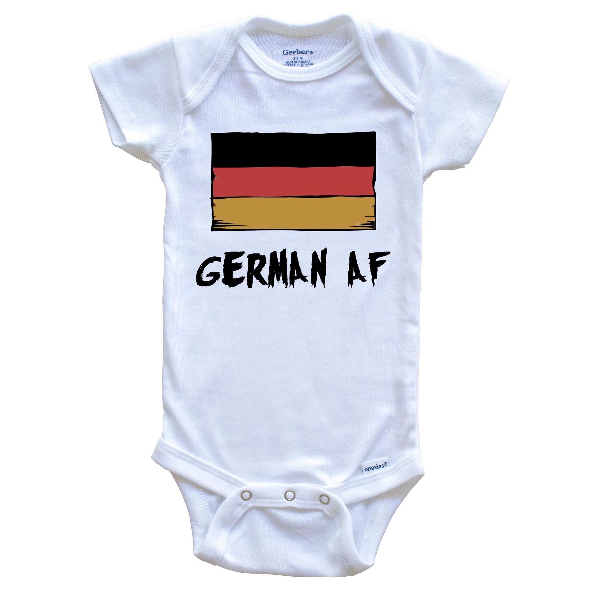 German AF Funny Germany Flag Baby Onesie
