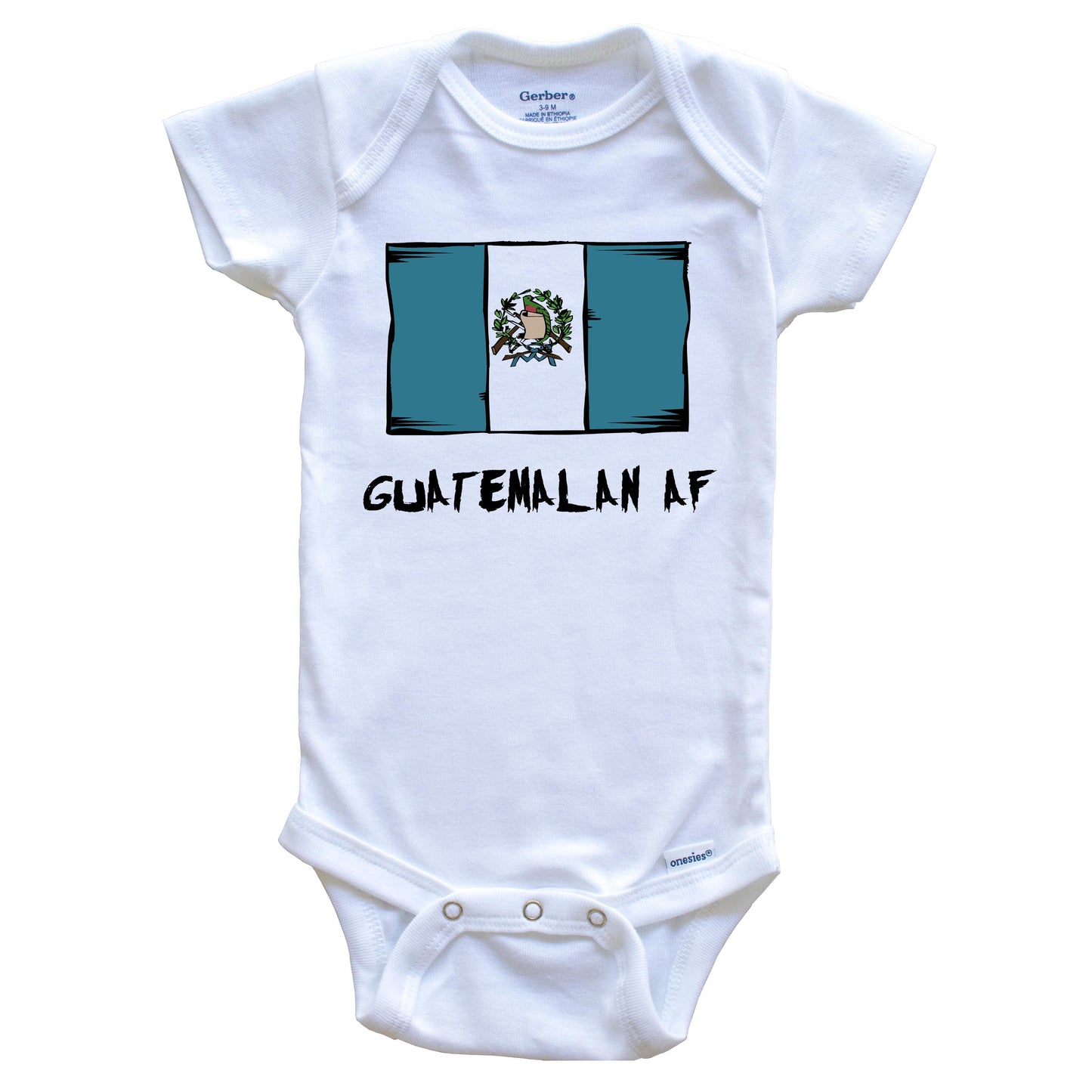 Guatemalan AF Funny Guatemala Flag Baby Onesie