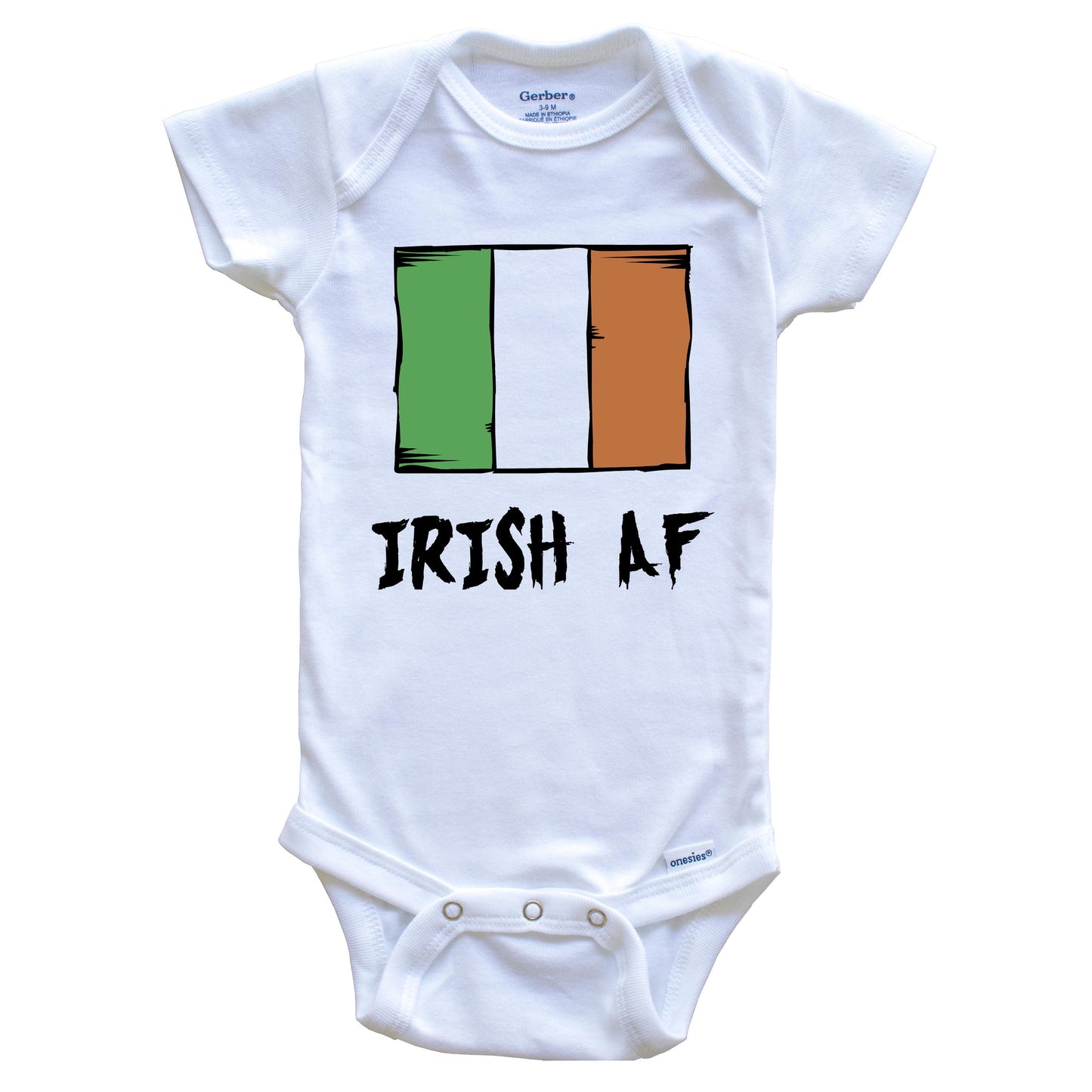 Irish AF Funny Ireland Flag Baby Onesie