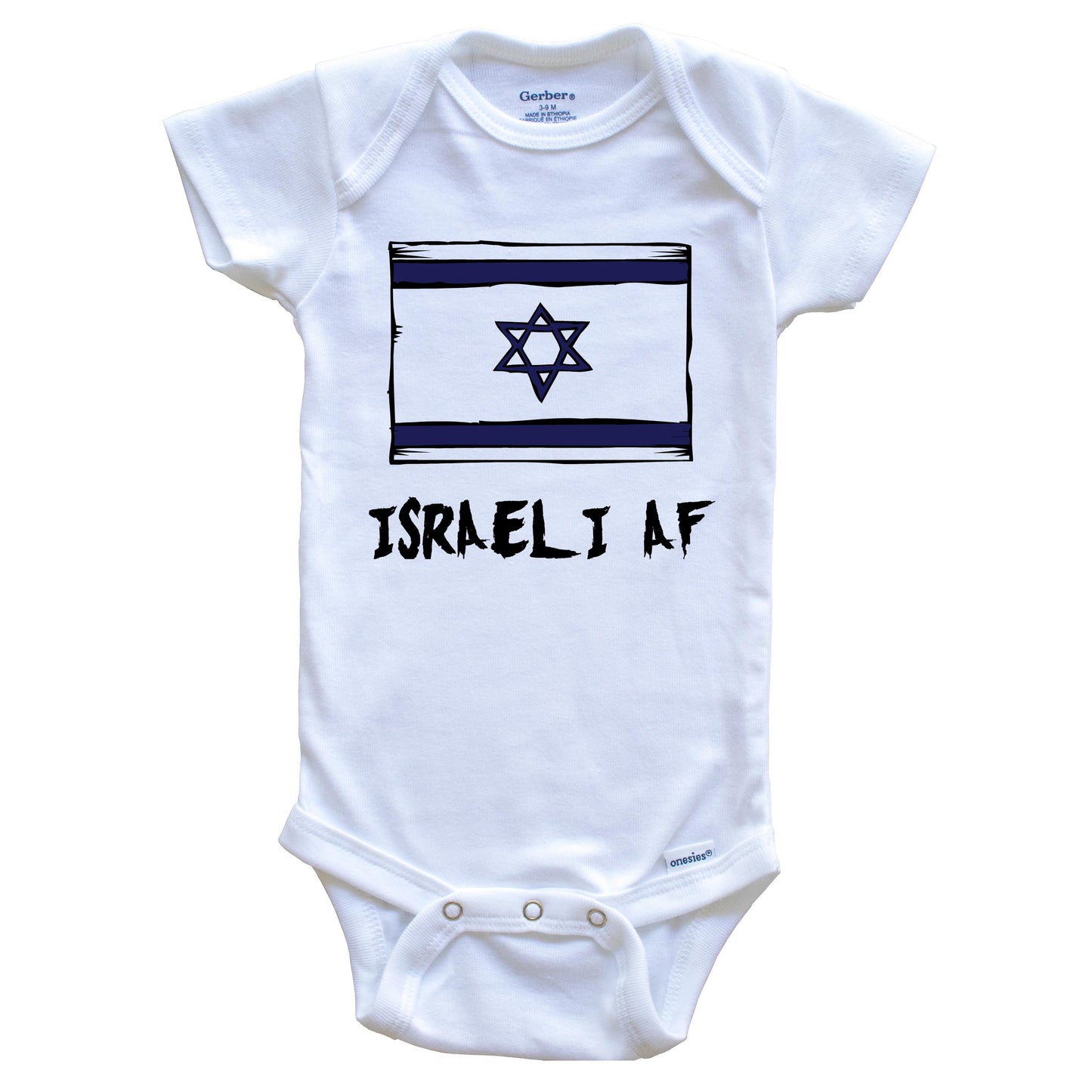 Israeli AF Funny Israel Flag Baby Onesie