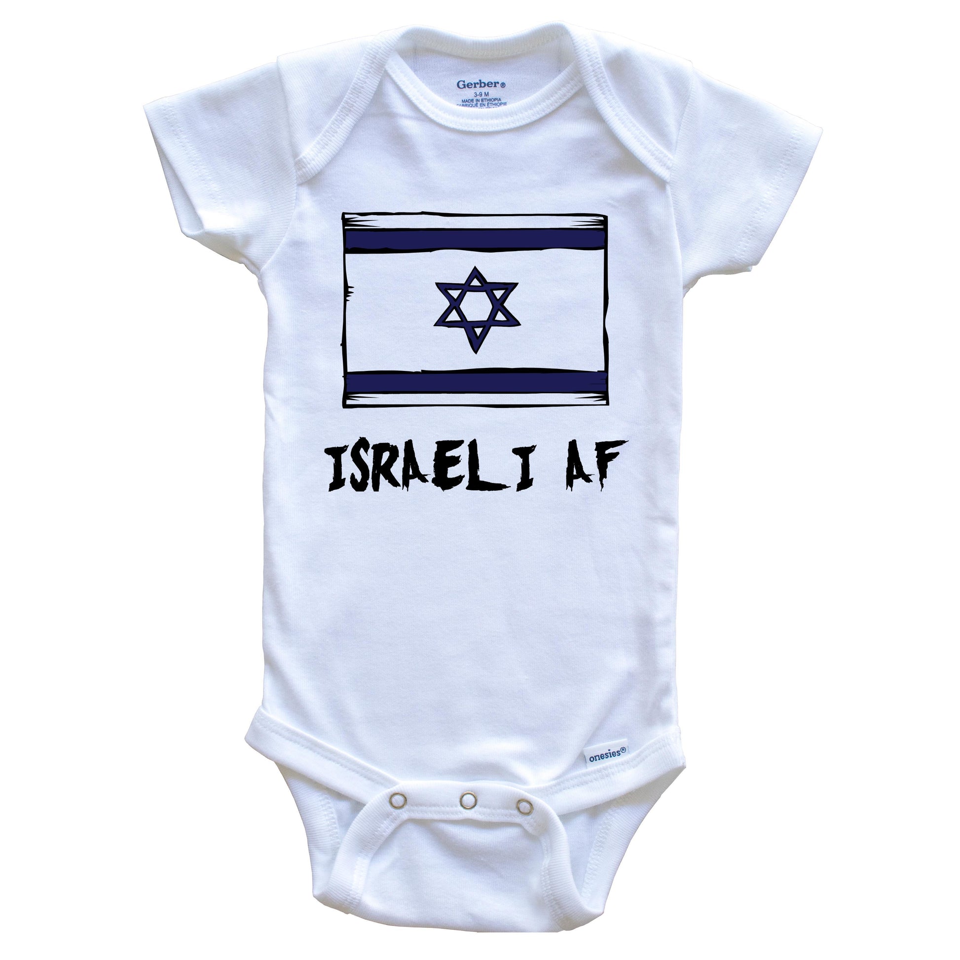 Israeli AF Funny Israel Flag Baby Onesie