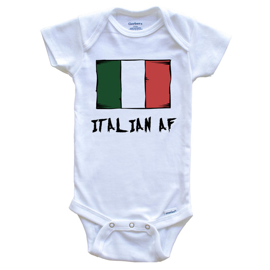 Italian AF Funny Italy Flag Baby Onesie