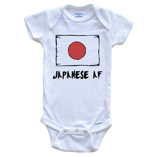 Japanese AF Funny Japan Flag Baby Onesie