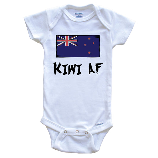 Kiwi AF Funny New Zealand Flag Baby Onesie