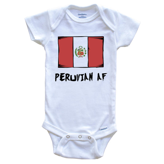 Peruvian AF Funny Peru Flag Baby Onesie