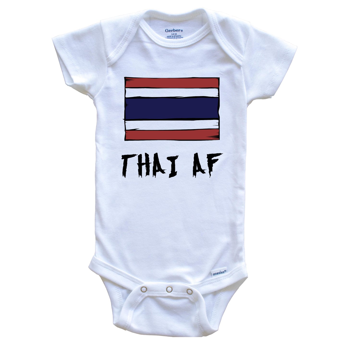 Thai AF Funny Thailand Flag Baby Onesie