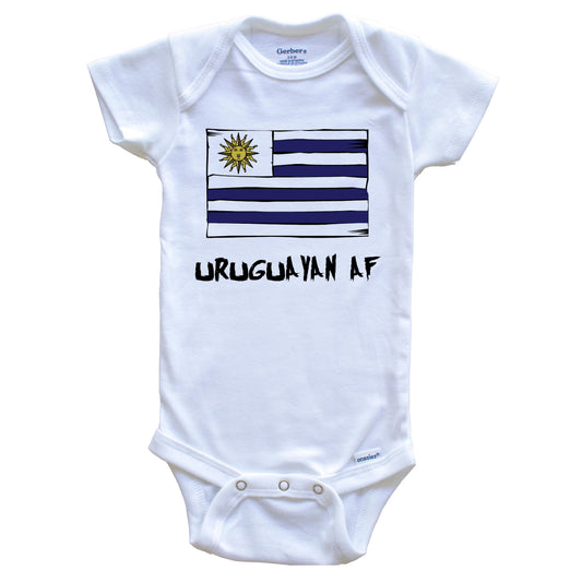 Uruguayan AF Funny Uruguay Flag Baby Onesie