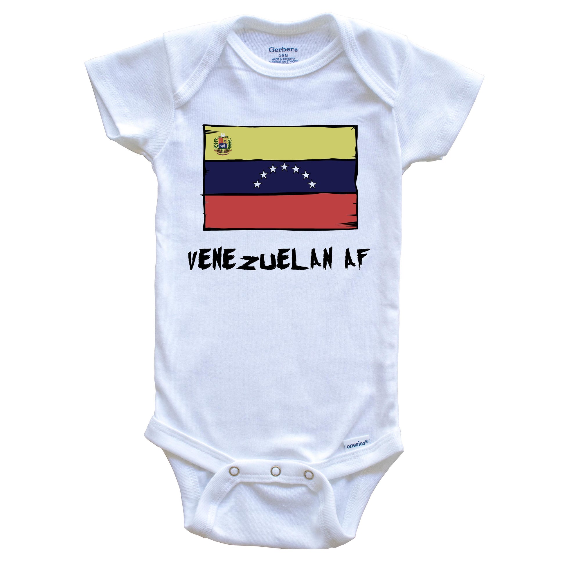 Venezuelan AF Funny Venezuela Flag Baby Onesie