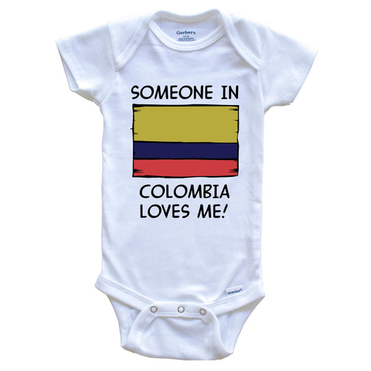 Someone In Colombia Loves Me Colombian Flag Baby Onesie