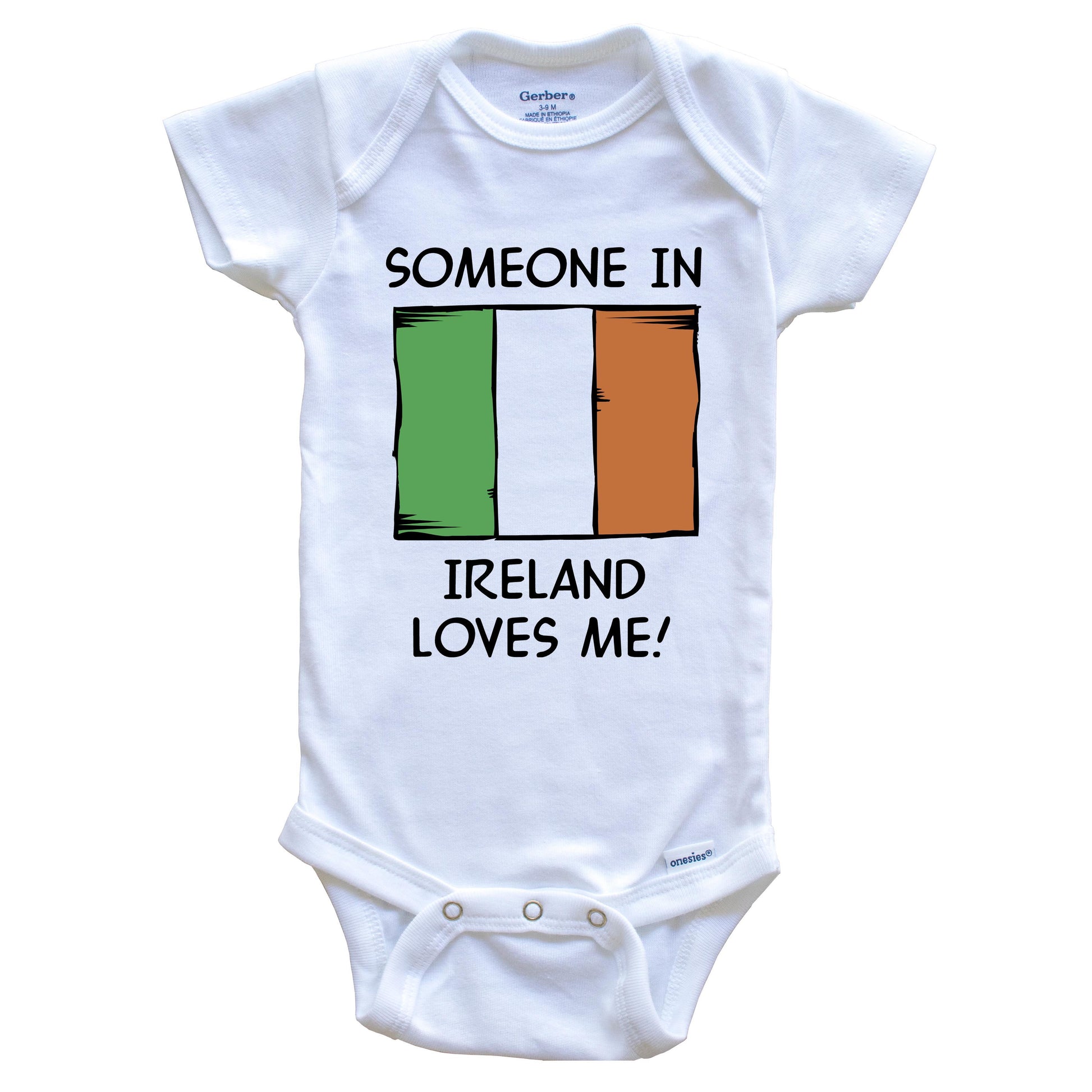 Someone In Ireland Loves Me Irish Flag Baby Onesie
